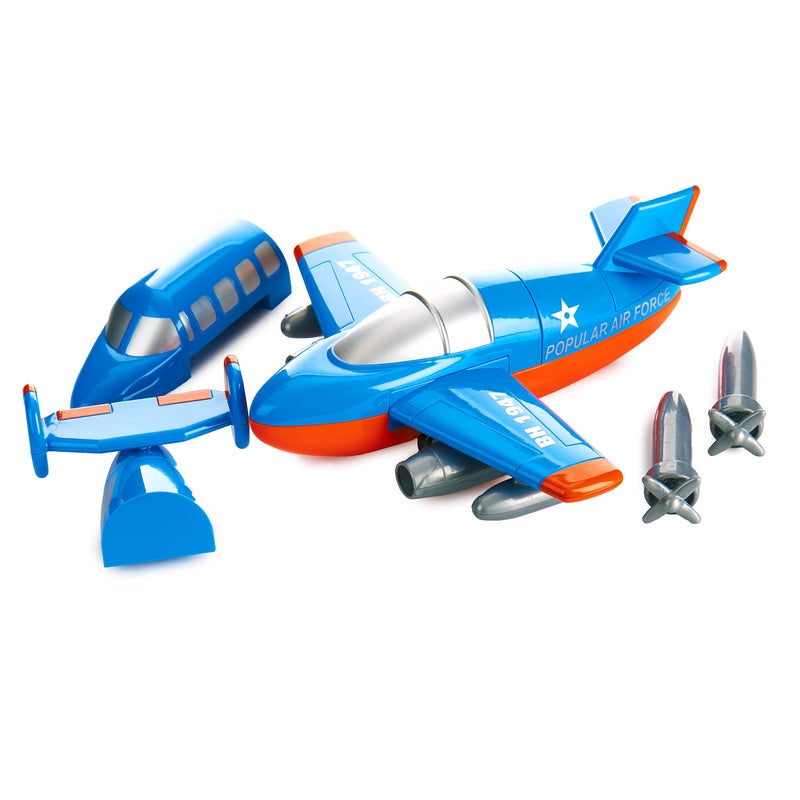 Popular Playthings Magnetic Build-a-Plane Magnetic Toy Play Set, 12 Pieces, Colors May Vary,White - Image 3